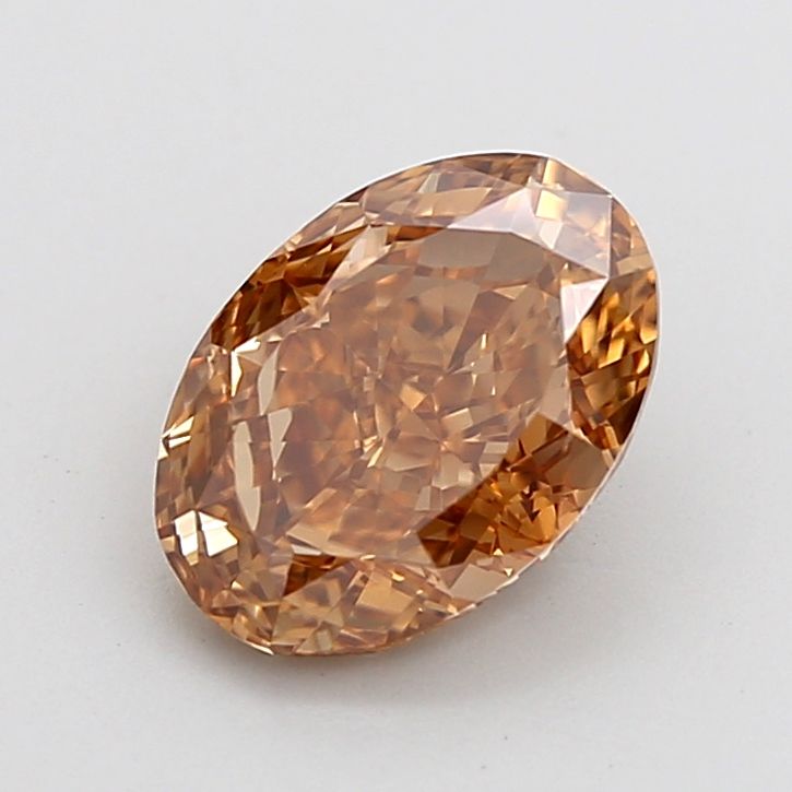 Oval Fancy Orangey Brown Lab-grown Diamond 2.04ct VVS2 loose diamond
