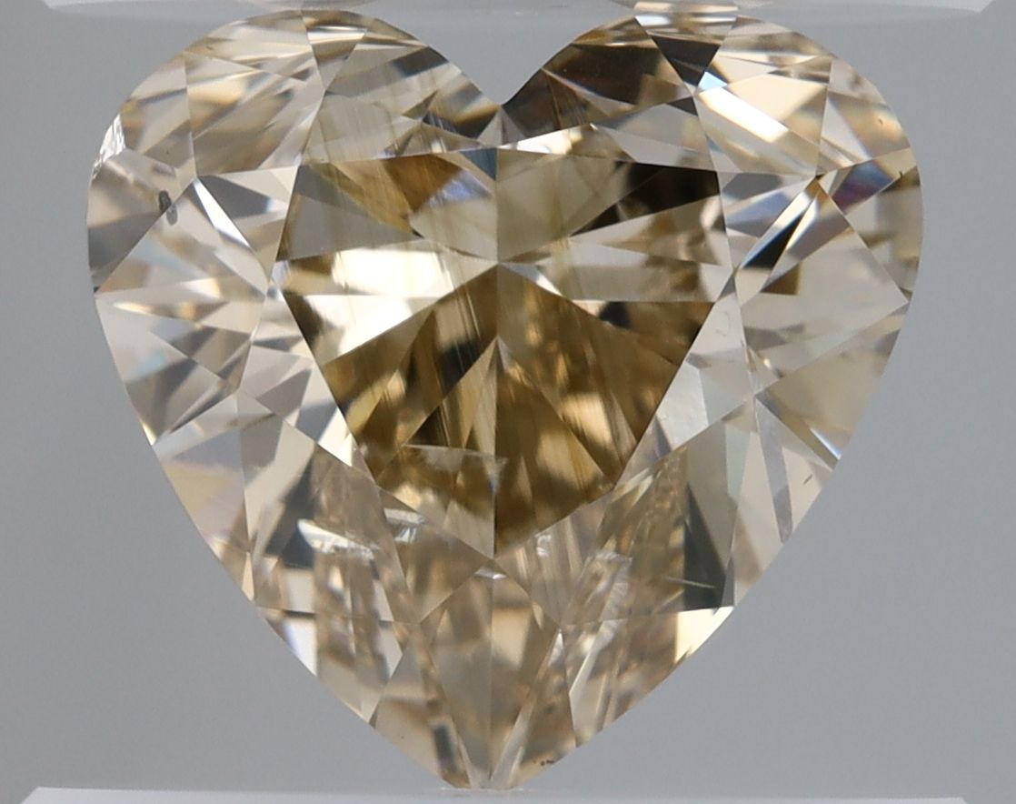 Heart Fancy Yellow Brown Natural Diamond 2.01ct SI2 loose diamond