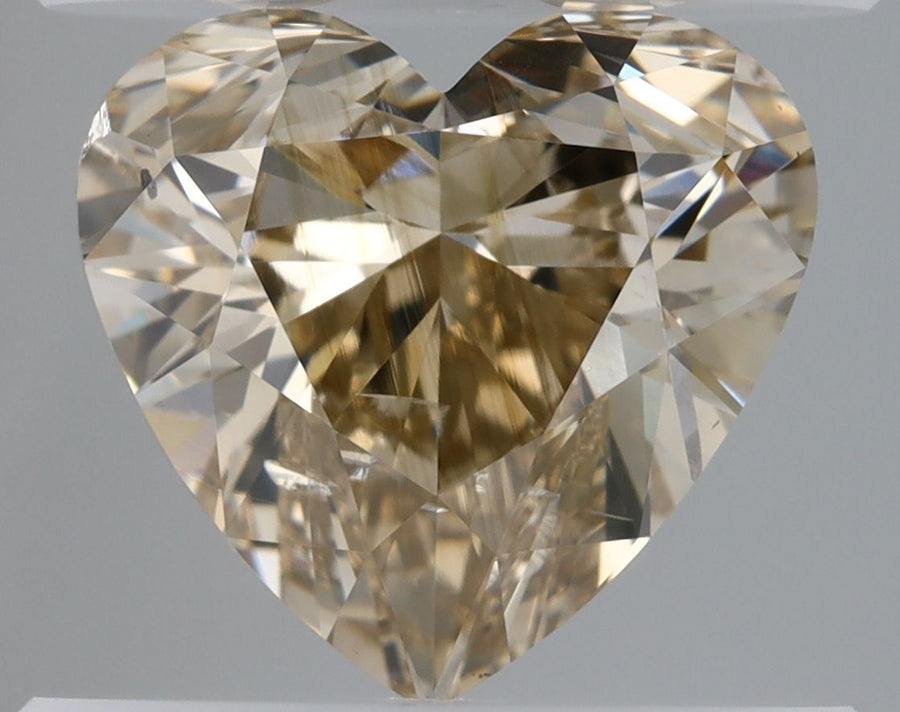 Heart Fancy Yellow Brown Natural Diamond 2.01ct SI2 loose diamond