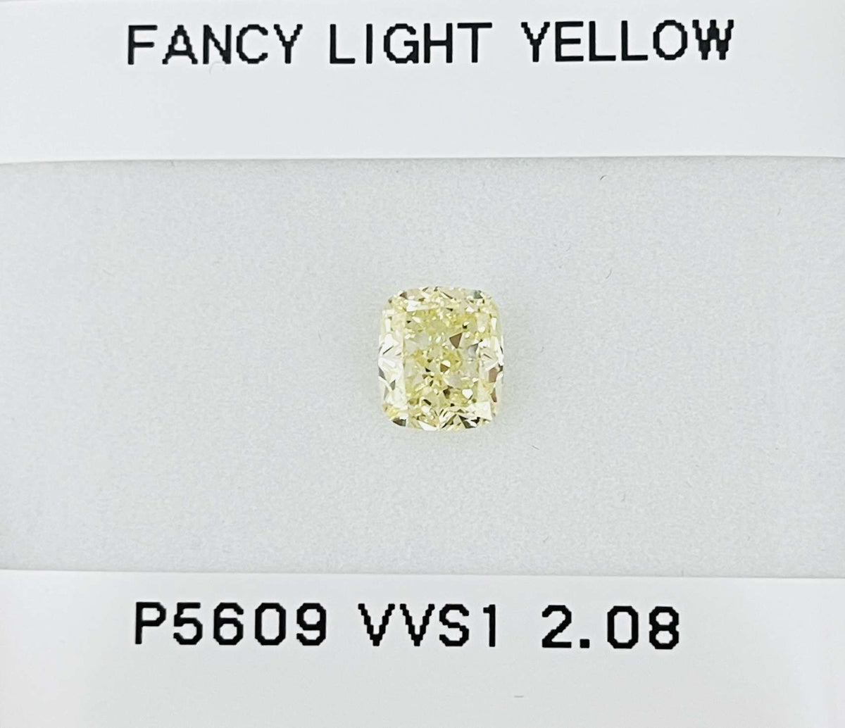 Cushion Fancy Light Yellow Natural Diamond 2.08ct VVS1 loose diamond