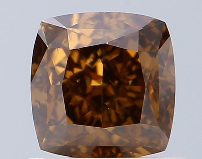 Cushion Fancy Dark Orangy Brown Natural Diamond 0.8ct SI1 loose diamond