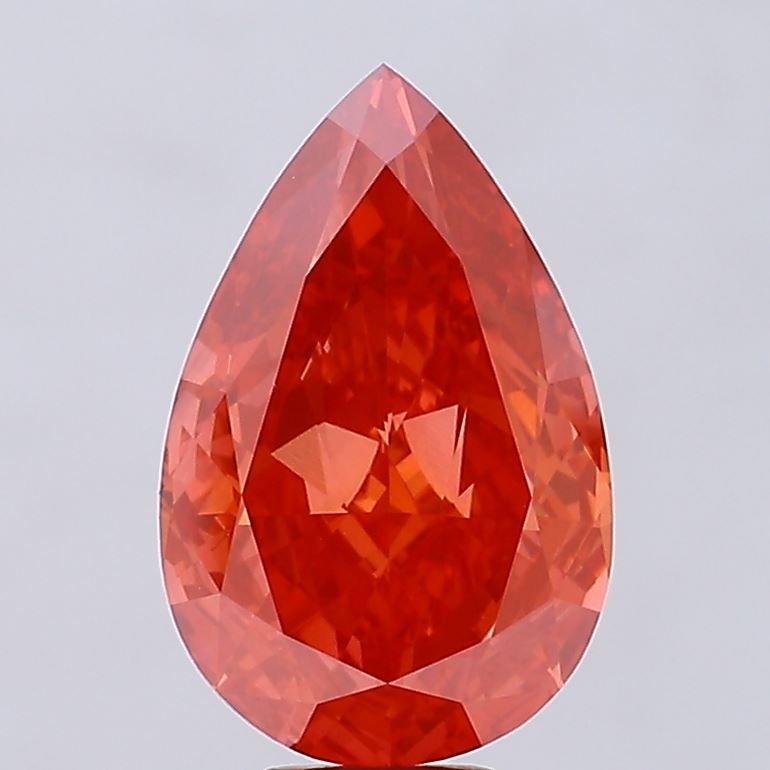 Pear Fancy Vivid Red Lab-grown Diamond 10.1ct VS1 loose diamond