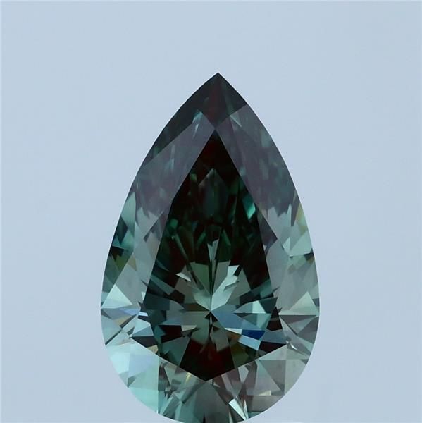 Pear Fancy Vivid Green Lab-grown Diamond 2.1ct VS1 loose diamond