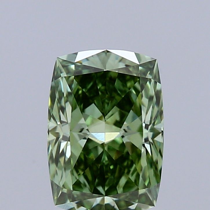 Cushion Fancy Vivid Green Lab-grown Diamond 1.03ct VS1 loose diamond