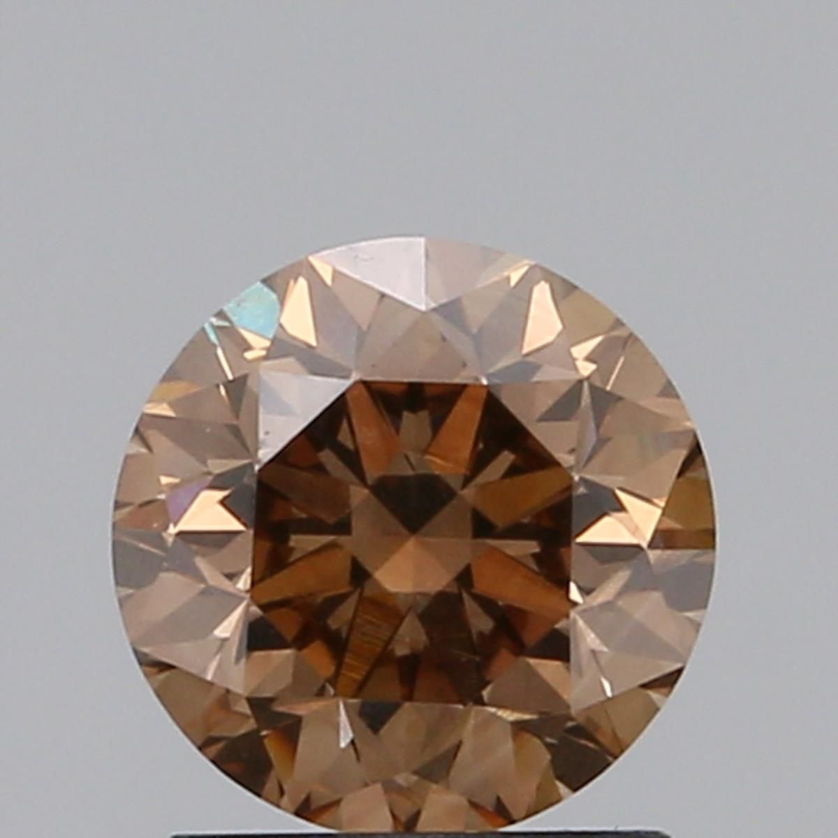Round Fancy Dark Orangey Brown Natural Diamond 1.22ct VS1 loose diamond