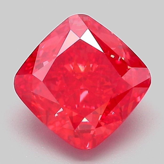 Cushion Fancy Vivid Red Lab-grown Diamond 2.04ct VVS2 loose diamond