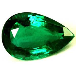 Pear Green Emerald 1.2ct loose gemstone
