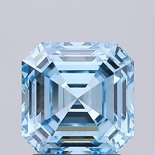 Asscher Fancy Vivid Blue Lab-grown Diamond 1.56ct IF loose diamond