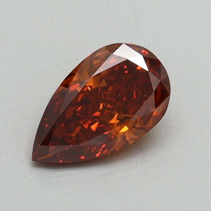 Pear Fancy Orange Lab-grown Diamond 0.55ct VS1 loose diamond