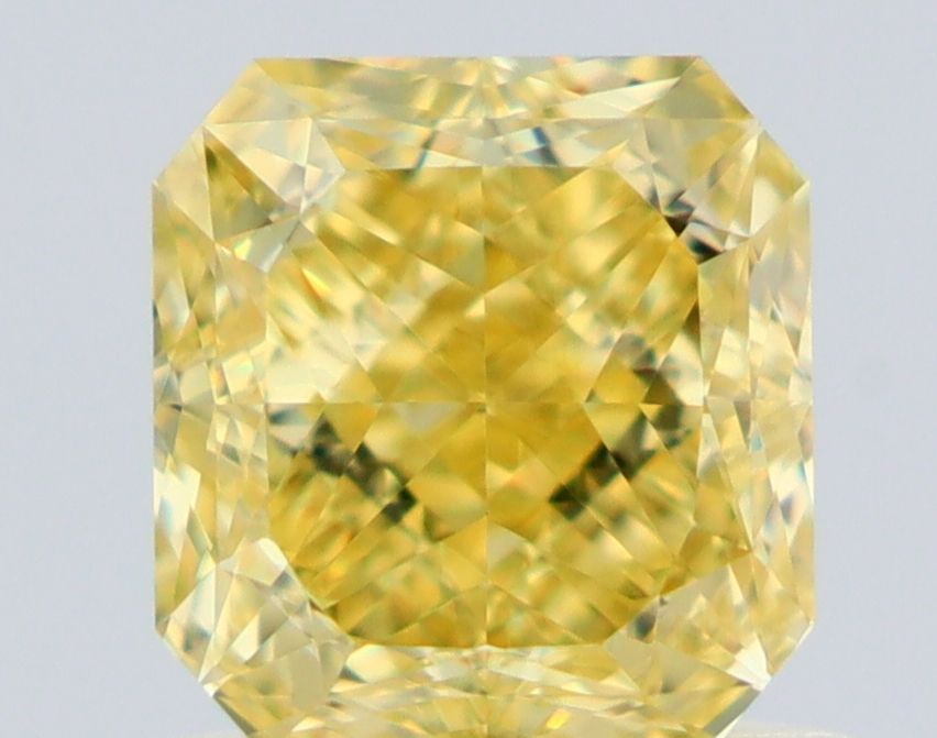 Square Fancy Intense Yellow Natural Diamond 1ct VVS2 loose diamond