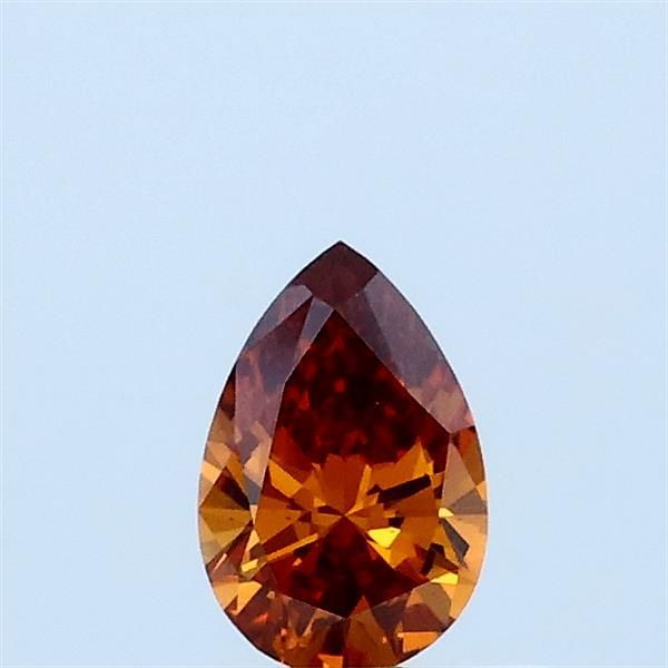 Pear Fancy Vivid Brownish Orange Lab-grown Diamond 0.25ct VS1 loose diamond