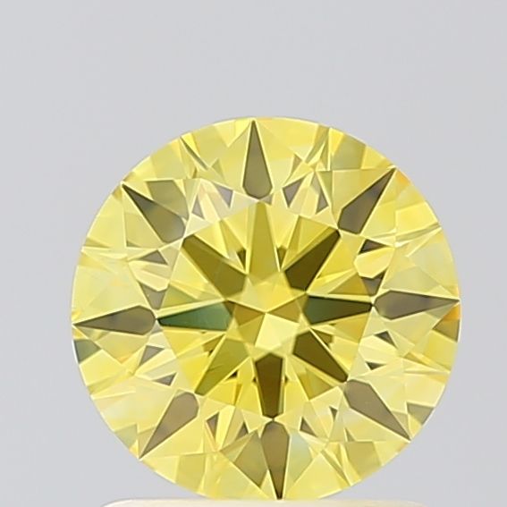 Round Fancy Vivid Yellow Lab-grown Diamond 1.09ct VS1 loose diamond