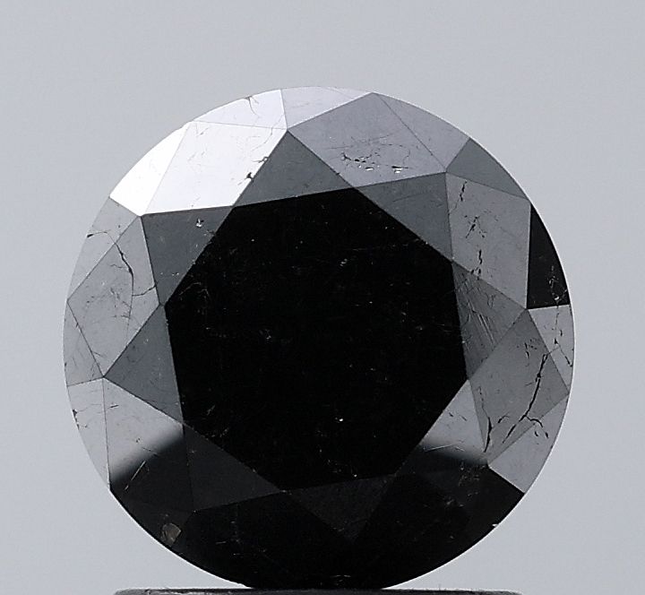 Round Black Natural Diamond 1.92ct VS2 loose diamond