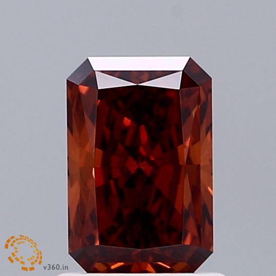 Radiant Fancy Vivid Orange Lab-grown Diamond 1.01ct VS1 loose diamond