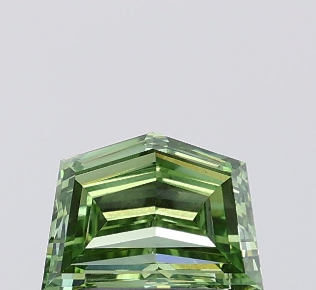 Pentagonal Fancy Vivid Green Lab-grown Diamond 1ct VVS2 loose diamond