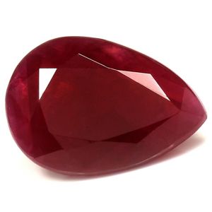 Pear Red Ruby 3.78ct loose gemstone