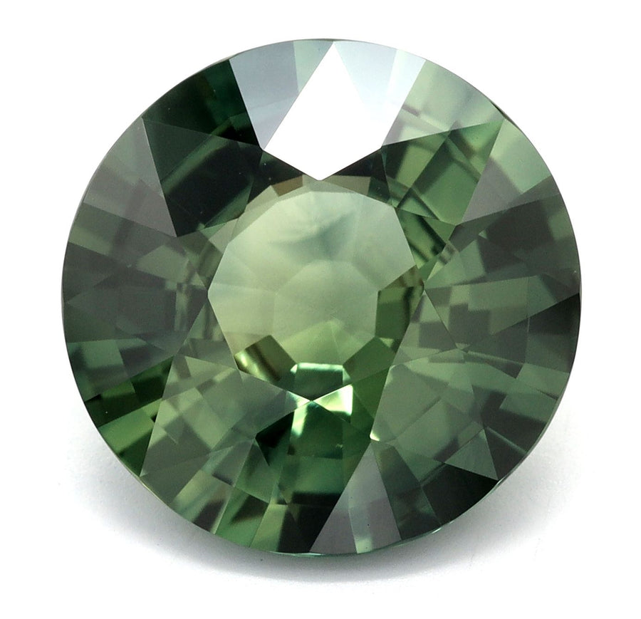 Round Green Sapphire 5.19ct loose gemstone