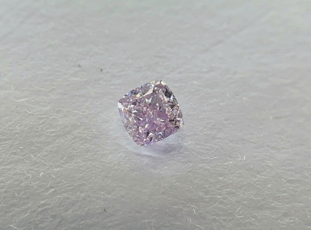 Cushion Fancy Pink Purple Natural Diamond 0.25ct SI2 loose diamond