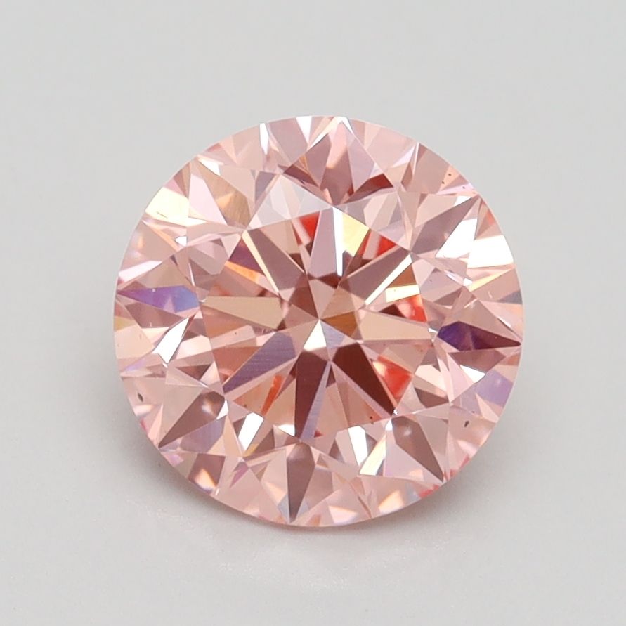 Round Fancy Vivid Pink Lab-grown Diamond 1.9ct VS2 loose diamond