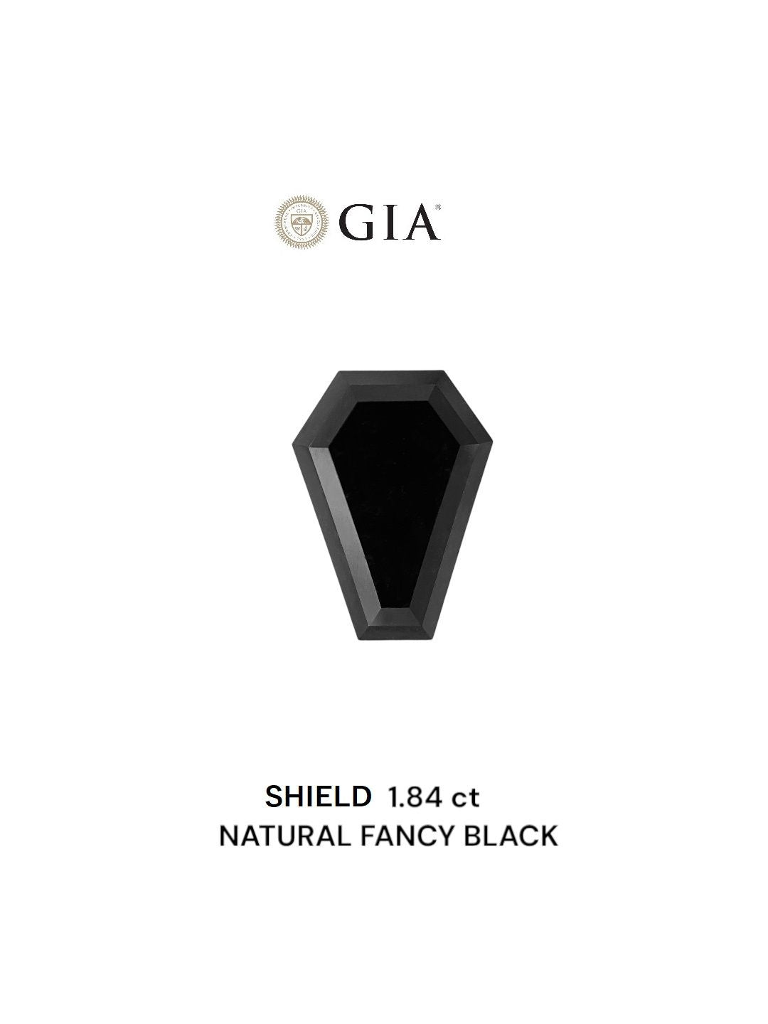 Shield Fancy Black Natural Diamond 1.84ct VVS2 loose diamond