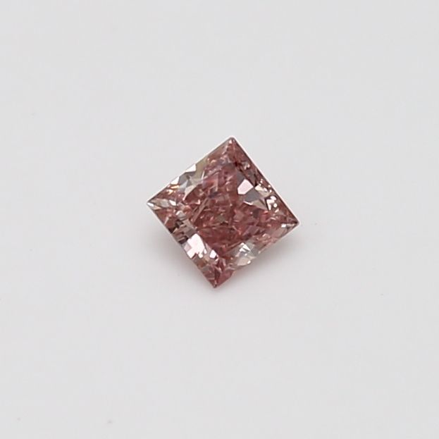 Princess Fancy Orangey Pink Natural Diamond 0.17ct VS2 loose diamond