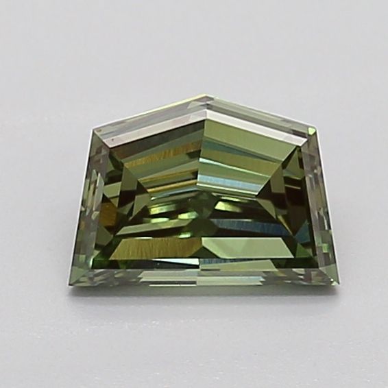 Pentagonal Fancy Vivid Green Lab-grown Diamond 0.72ct VS1 loose diamond