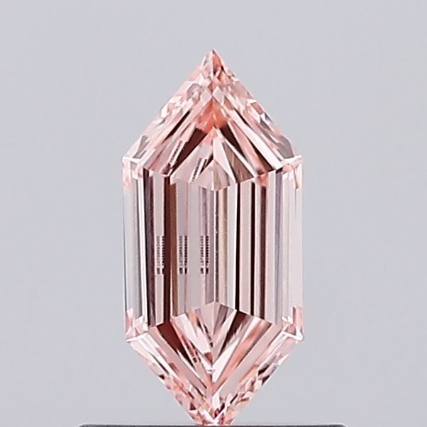 Hexagonal Fancy Intense Pink Lab-grown Diamond 0.4ct VS1 loose diamond