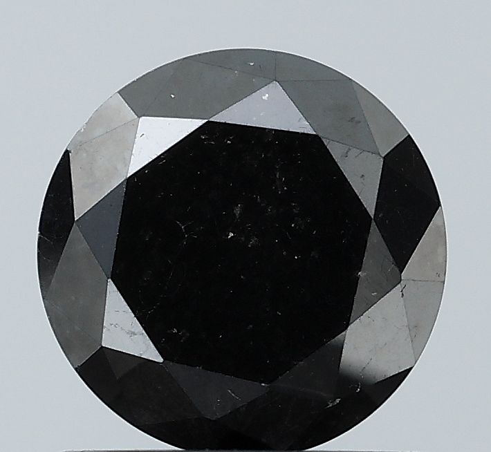 Round Black Natural Diamond 0.88ct VVS2 loose diamond