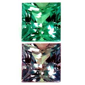 Square Green Alexandrite 0.15ct loose gemstone