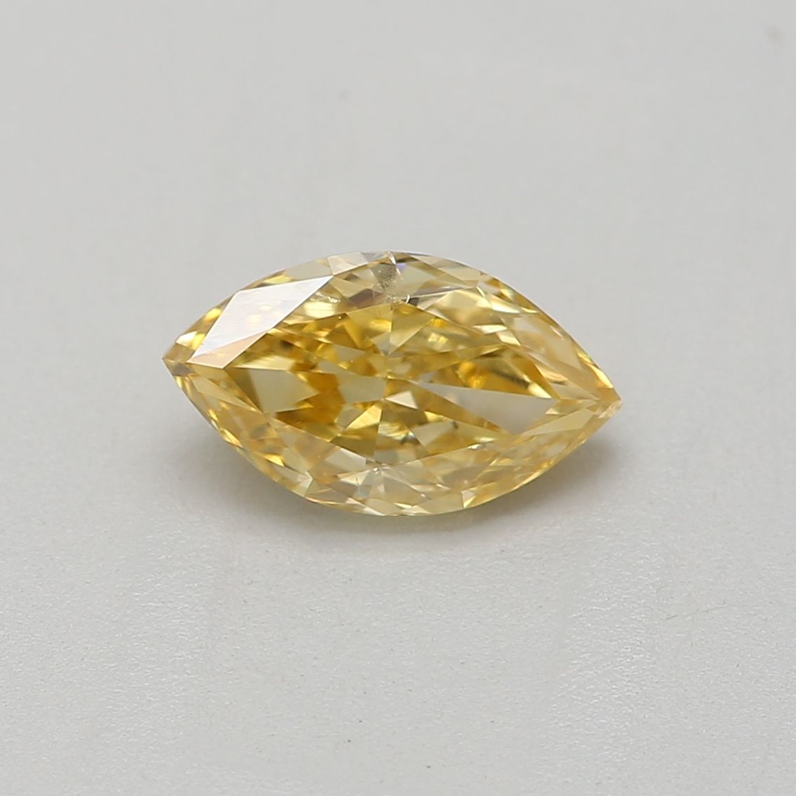 Marquise Fancy Intense Orangey Yellow Natural Diamond 0.44ct I1 loose diamond