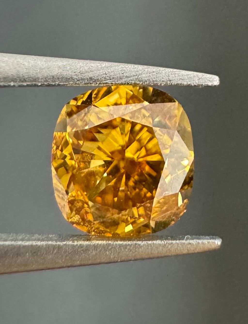 Cushion Fancy Deep Brown Orange Natural Diamond 0.72ct SI2 loose diamond