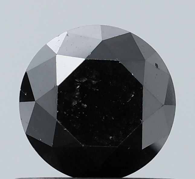 Round Black Natural Diamond 0.87ct VS1 loose diamond