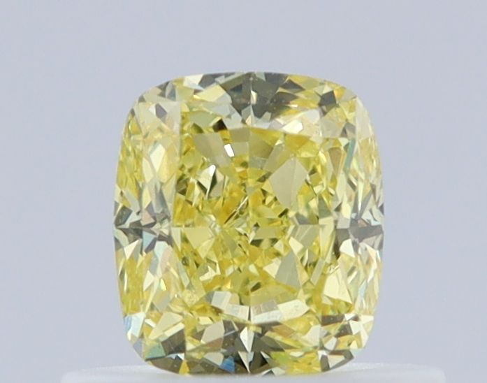 Cushion Fancy Intense Yellow Natural Diamond 0.53ct VS2 loose diamond