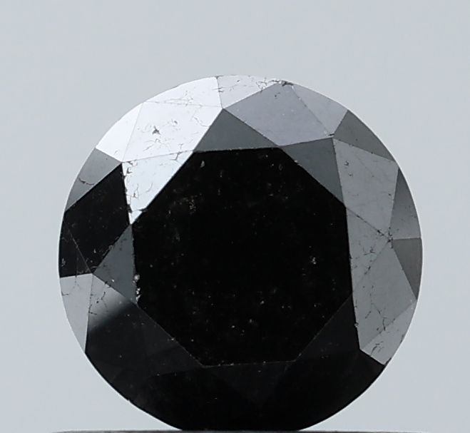 Round Black Natural Diamond 0.9ct VS2 loose diamond