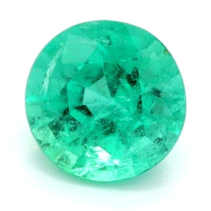 Round Green Emerald 0.59ct loose gemstone