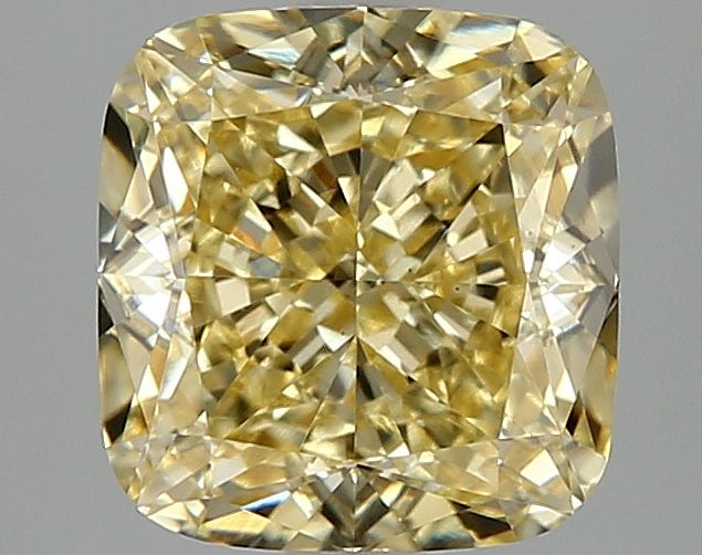 Cushion Fancy Intense Yellow Lab-grown Diamond 3.1ct VS1 loose diamond
