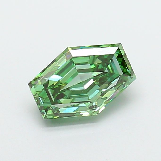 Lozenge Fancy Vivid Green Lab-grown Diamond 2.57ct VVS2 loose diamond