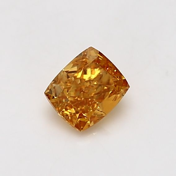 Cushion Fancy Intense Yellow Orange Natural Diamond 0.5ct SI2 loose diamond