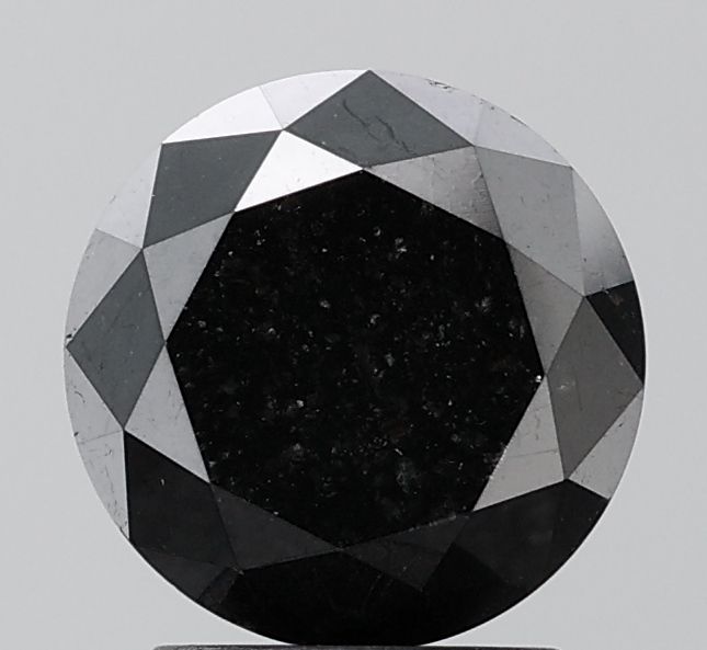 Round Black Natural Diamond 2.82ct VVS2 loose diamond