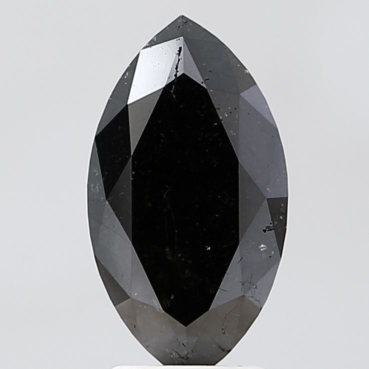 Marquise Black Natural Diamond 2.83ct VS2 loose diamond