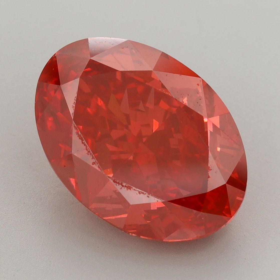 Oval Fancy Vivid Red Lab-grown Diamond 6.71ct VS1 loose diamond