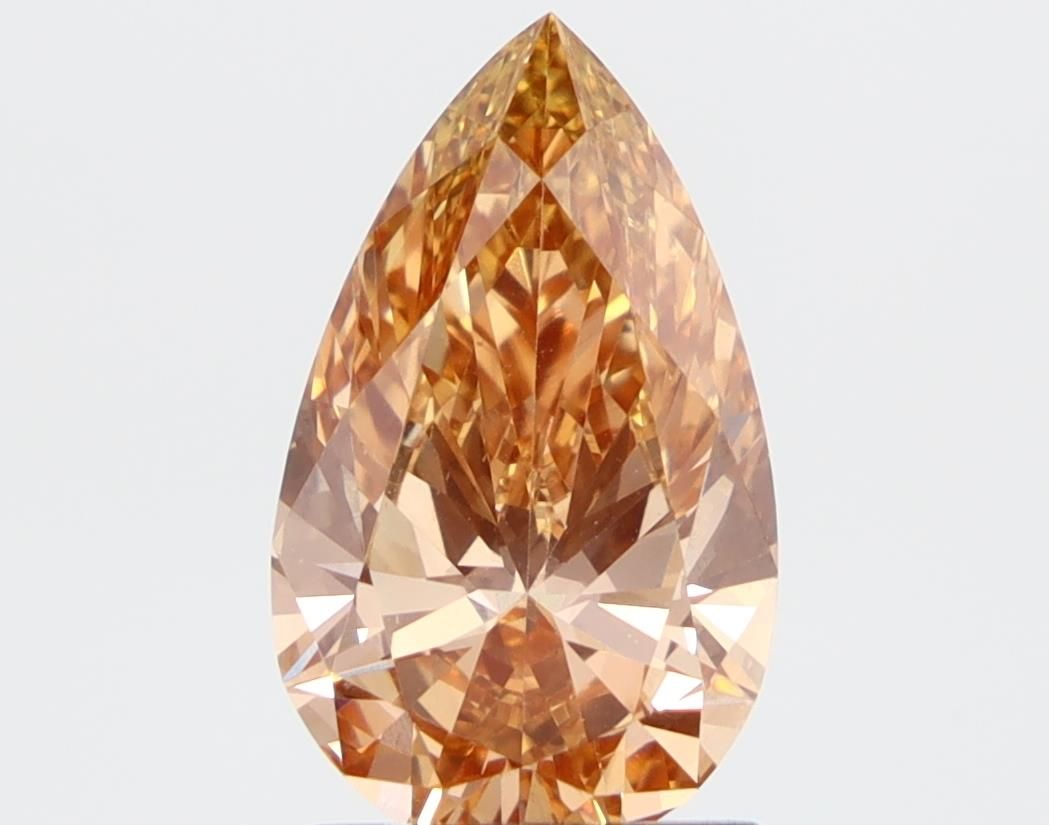 Pear Fancy Brown Lab-grown Diamond 1.61ct VS1 loose diamond