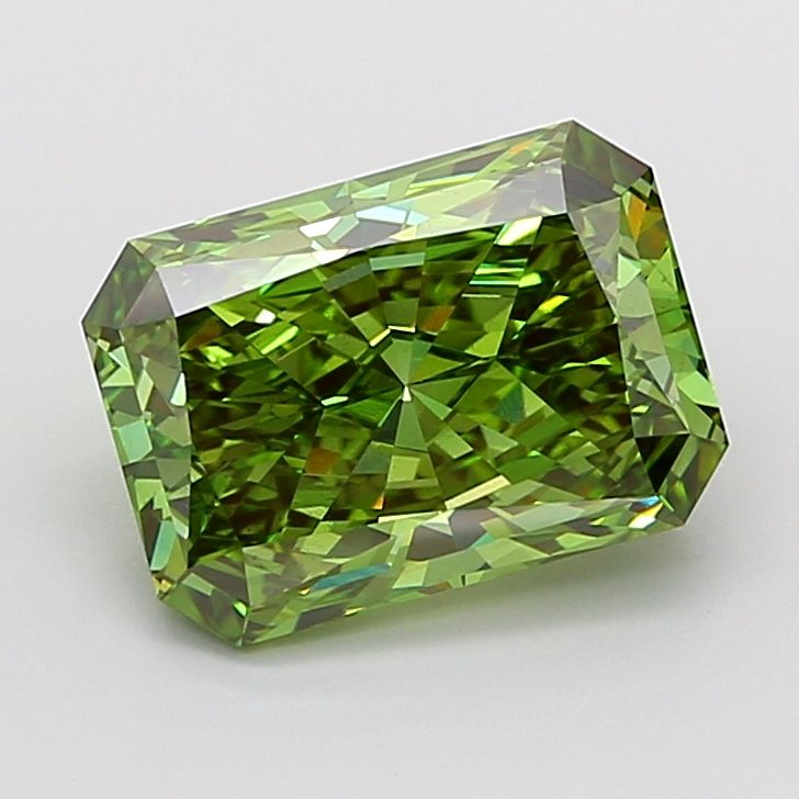 Radiant Fancy Vivid Green Lab-grown Diamond 5.55ct VS2 loose diamond