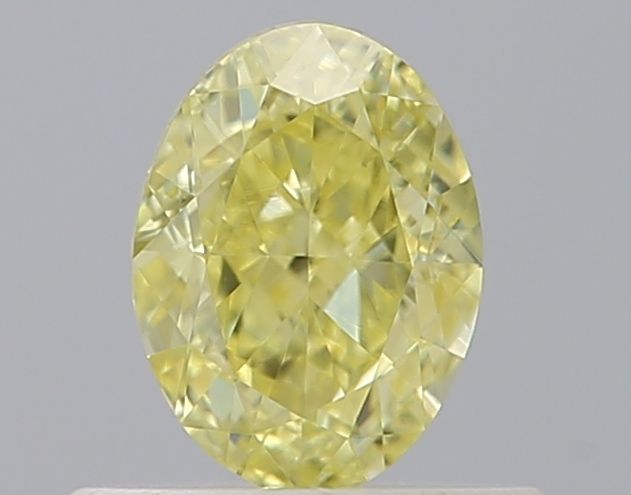 Oval Fancy Intense Yellow Natural Diamond 0.51ct VS1 loose diamond