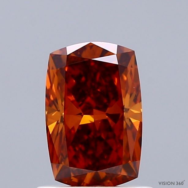 Cushion Fancy Intense Brownish Orange Lab-grown Diamond 1.02ct VVS2 loose diamond