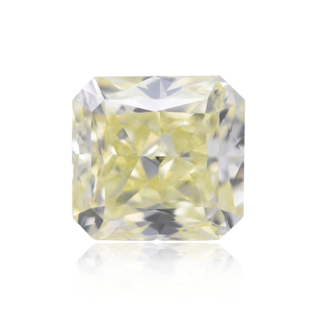 Radiant Fancy Light Yellow Natural Diamond 1.52ct VS1 loose diamond