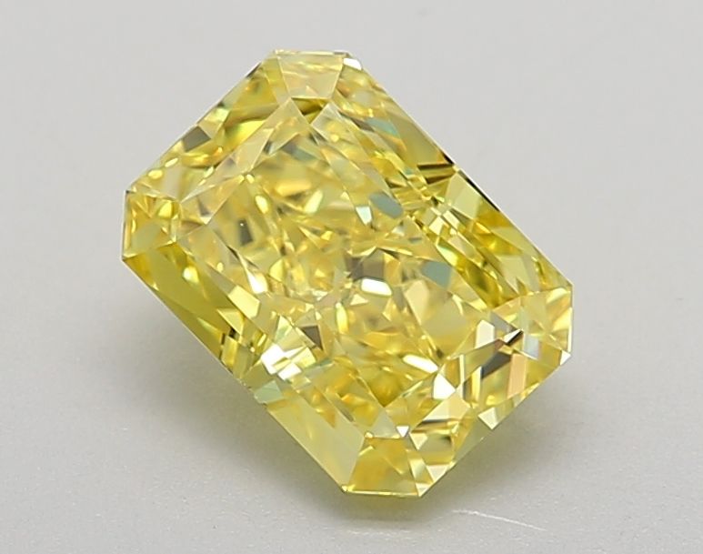 Radiant Fancy Vivid Yellow Lab-grown Diamond 1.64ct VS1 loose diamond