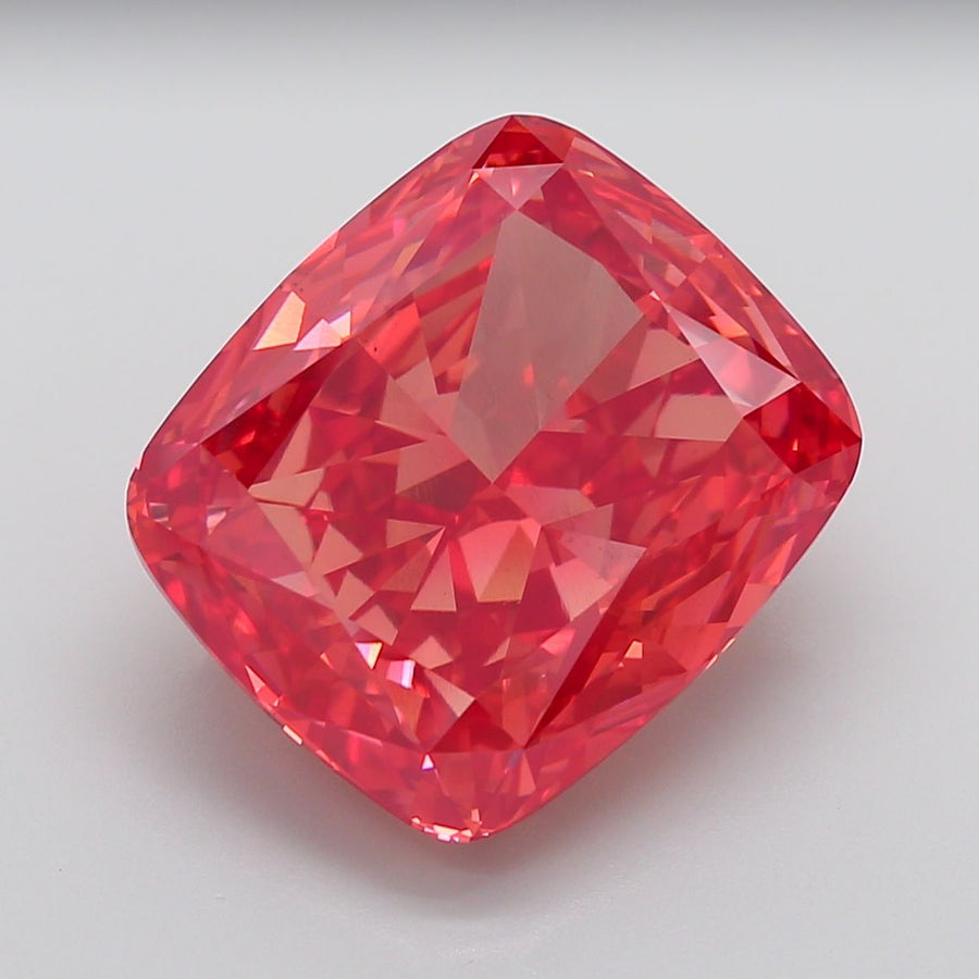 Cushion Fancy Vivid Red Lab-grown Diamond 20.12ct VS1 loose diamond