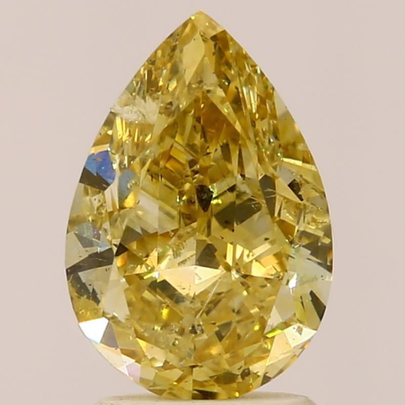 Pear Fancy Deep Yellow Natural Diamond 2.31ct I1 loose diamond