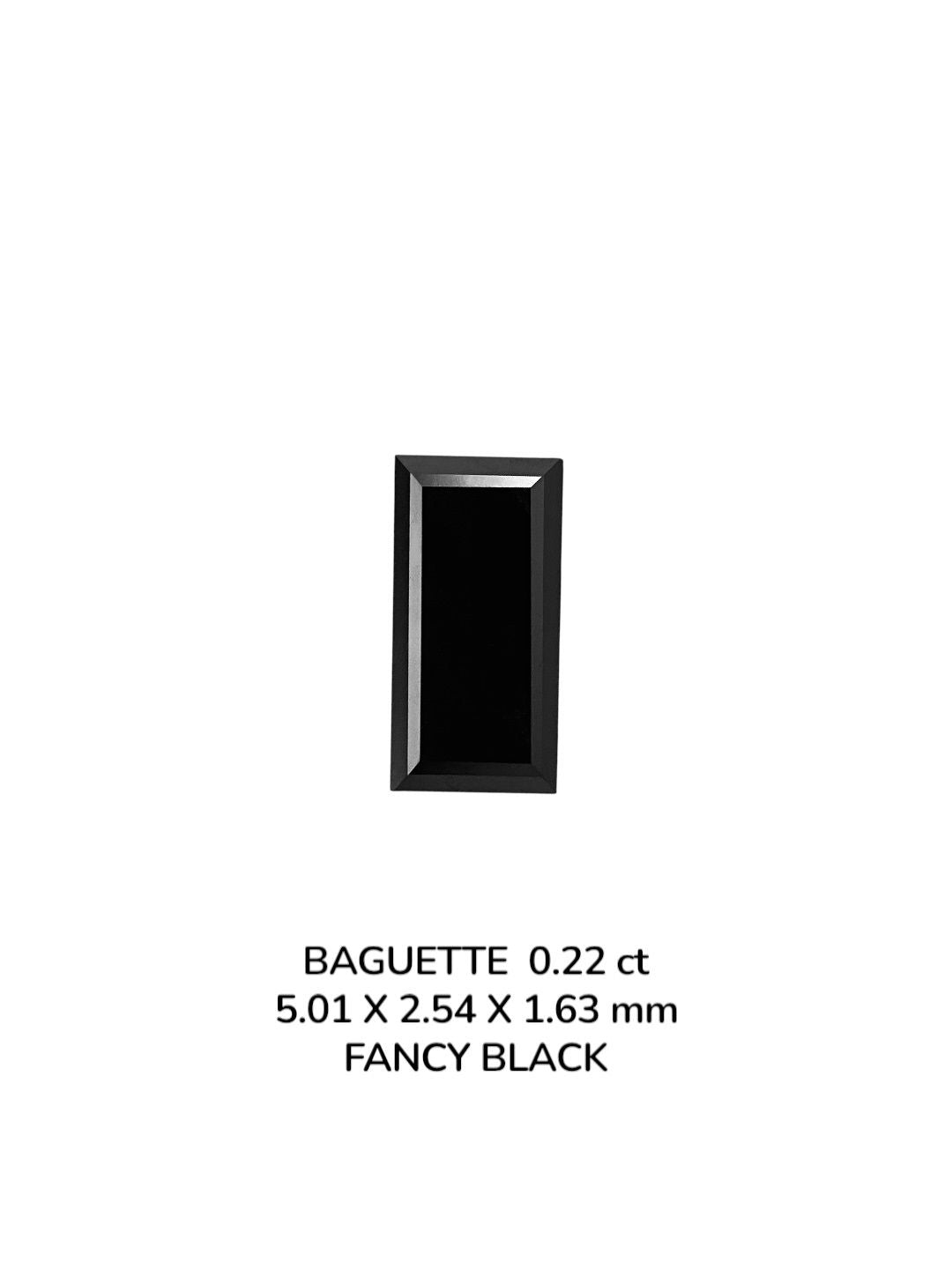Baguette Fancy Black Natural Diamond 0.22ct VVS2 loose diamond
